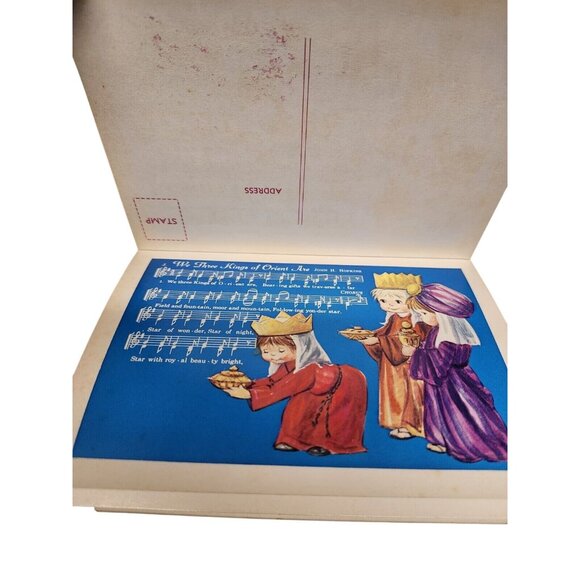 Vintage Post Card Booklet- Songs Of Christmas, 4.25x5.75" 4 Designs 30 cards - Picture 5 of 6